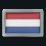 Boucle De Ceinture Rectangulaire Indicateur Pays-Bas<br><div class="desc">Drapeau patriotique de Pays-Bas.</div>