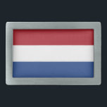 Boucle De Ceinture Rectangulaire Indicateur Pays-Bas<br><div class="desc">Drapeau patriotique de Pays-Bas.</div>