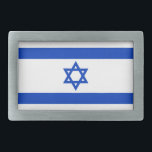 Boucle De Ceinture Rectangulaire Israël drapeau patriotique moderne<br><div class="desc">Israël drapeau la ceinture patriotique moderne boucle. Drapeau israélien.</div>