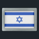 Boucle De Ceinture Rectangulaire Israël drapeau patriotique moderne<br><div class="desc">Israël drapeau la ceinture patriotique moderne boucle. Drapeau israélien.</div>