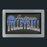 Boucle De Ceinture Rectangulaire Joueur de volley-ball personnalisé AJOUTER UN NOM<br><div class="desc">Joueur de volley-ball personnalisé AJOUTER LE NOM Team Champ Sports Design sportif - Personnaliser avec votre nom ou texte personnalisé !</div>
