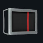Boucle De Ceinture Rectangulaire La ligne rouge mince symbolique dans un décor noir<br><div class="desc">La ligne rouge mince symbolique comme une démonstration de soutien aux pompiers et une idée de cadeau pour les occasions de récompense, de remise de diplômes, de commémoration et de commémoration. Utilisez le lien "Contacter ce concepteur" pour nous contacter avec vos demandes de design spécial ou pour obtenir de l'aide...</div>
