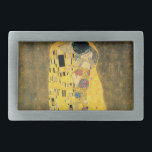 Boucle De Ceinture Rectangulaire Le baiser<br><div class="desc">Le baiser de Gustav Klimt Le baiser a été peint par le peintre symboliste autrichien Gustav Klimt entre 1907 et 1908. La toile dépeint un couple d'embrassades, leurs corps entrecoupés de robes travaillées décorées dans un style influencé à la fois par les constructions linéaires du style Art Nouveau contemporain et...</div>