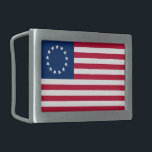 Boucle De Ceinture Rectangulaire Le Cercle des étoiles, drapeau américain par Betsy<br><div class="desc">Le Cercle des étoiles : L'année était 1776, et les colonies étaient sur le point de déclarer leur indépendance de la Grande-Bretagne. Un comité a été formé pour concevoir un drapeau qui représenterait la nouvelle nation, et ils ont cherché à obtenir l'aide d'une couturière qualifiée appelée Betsy Ross. - Ross...</div>