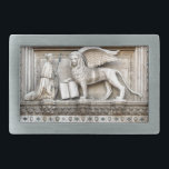 Boucle De Ceinture Rectangulaire Le lion à ailes de la marque de saint<br><div class="desc">Le lion à ailes de la marque de saint est placé au-dessus de l'entrée du Palais des Doges faisant face au carré de marque de saint de Venise,  Italie.</div>
