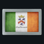 Boucle De Ceinture Rectangulaire MacDermott irlandais<br><div class="desc">Armoiries de la famille MacDermott portant le drapeau irlandais en détresse</div>