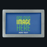 BOUCLE DE CEINTURE RECTANGULAIRE MODÈLE DE TEXTE D'IMAGE BLEU MODERNE MODIFIABLE<br><div class="desc">IL S'AGIT D'UNE CONCEPTION ADAPTÉE AUX CLIENTS.VOUS POUVEZ CHANGER,  REdimensionner OU AJOUTER LOGO,  PHOTO,  TEXTE ET COULEURS COMME VOUS VOULEZ.MERCI.</div>