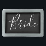 Boucle De Ceinture Rectangulaire Modifier la police - Bride personnalisée<br><div class="desc">Modifier la police - Cadeaux de mariées personnalisés</div>