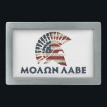 Boucle De Ceinture Rectangulaire Molon Labe !<br><div class="desc">Molon Labe ou "viennent et prennent", est une expression classique de défi, semble-t-il, parlée par le Roi Leonidas ' en réponse à la demande de l'armée persane que la reddition de Spartans leurs armes à la bataille de Thermopylae. Molon Labe est devenu un slogan patriotique américain utilisé en 1778 au...</div>