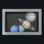 Boucle De Ceinture Rectangulaire Montage du système solaire<br><div class="desc">Nasa Space illustration du Système Solaire montrant les planètes et la Lune de la Terre.</div>