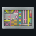 Boucle De Ceinture Rectangulaire Motif Abstrait du Panneau de configuration de la t<br><div class="desc">Motif d'art Abstrait coloré</div>