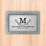 Boucle De Ceinture Rectangulaire Motif de balle de golf personnalisé Nom Monogramme<br><div class="desc">Personnalisé motif de balle de golf nom monogramme âge pourrait être un grand design pour vous ainsi qu'il peut être un grand cadeau pour votre ami golfeur ou des membres de la famille ou d'autres personnes.</div>