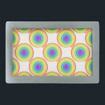 Boucle De Ceinture Rectangulaire Motif de spirale arc-en-ciel<br><div class="desc">Motif en spirale arc-en-ciel sans joint.</div>