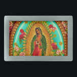 Boucle De Ceinture Rectangulaire Notre Vierge Marie mexicain saint de Madame<br><div class="desc">" Notre Madame Mexicainne Mexique paix globale hippie de "Vierge Marie" de Guadalupe" de Boho de "Natif américain" de saint de déesse de Latina Toltec Olmec "Nuestra du Senora De Guadalupe" Catolica Espagnol de kitsch de sud-ouest de souvenir de mère de Jésus de Dieu de religion sainte vintage du sud-ouest...</div>