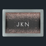 Boucle De Ceinture Rectangulaire Parties scintillant rose or rose pâle Monogramme I<br><div class="desc">Black and Rose Gold - Blush Pink Sparkle Parties scintillant Monogramme Nom Belt Buckle. Cela rend la graduation parfaite, doux 16 16ème, 18ème, 21ème, 30ème, 40ème, 50ème, 60ème, 70ème, 80ème, 90ème, 100ème anniversaire, mariage, douche nuptiale, anniversaire, baby shower ou cadeau de fête de bachelorette pour quelqu'un qui aime les styles...</div>