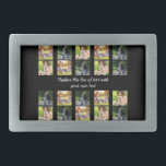 Boucle De Ceinture Rectangulaire photocollage et texte<br><div class="desc">photocollage et texte</div>