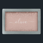 Boucle De Ceinture Rectangulaire Rose or rose noir Parties scintillant Script Monog<br><div class="desc">Rose Gold - Blush Pink Sparkle Parties scintillant Script Monogramme Nom Belt Buckle. Cela rend la graduation parfaite, doux 16 16ème, 18ème, 21ème, 30ème, 40ème, 50ème, 60ème, 70ème, 80ème, 90ème, 100ème anniversaire, mariage, douche nuptiale, anniversaire, baby shower ou cadeau de fête de bachelorette pour quelqu'un qui aime les styles glam...</div>