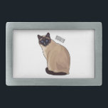 Boucle De Ceinture Rectangulaire Siamese cat cartoon<br><div class="desc">Siamese cat cartoon</div>