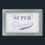 Boucle De Ceinture Rectangulaire Super parent<br><div class="desc">Super Parent est un design de script moderne qui célèbre la sagesse et l'amour des Parents. Ce design est également disponible pour tous les membres de votre famille,  alors assurez-vous de le consulter sur le magasin!</div>
