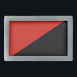 Boucle De Ceinture Rectangulaire symbole du drapeau anarchique punk communisme soci<br><div class="desc">symbole du drapeau anarchique punk communisme socialisme rouge noir chaos</div>