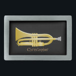 Boucle De Ceinture Rectangulaire Trumpet<br><div class="desc">Conception de trompette de boucle de ceinture que vous pouvez customiser avec n'importe quel texte de votre choix. Si vous avez besoin d'aide pour vous customiser,  contactez-nous via le lien de cette page. Boucle de la ceinture de trompette</div>