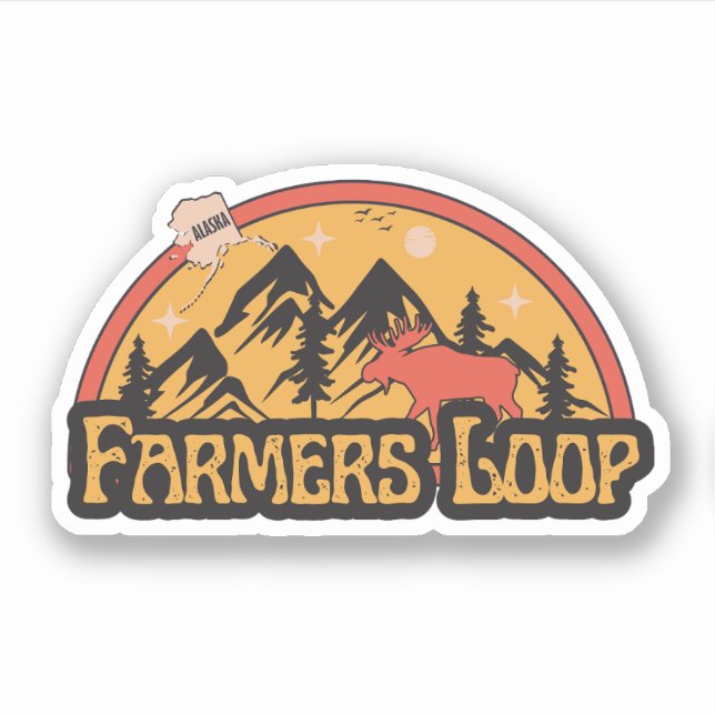 Boucle de Farmers, Autocollant de l'Alaska (Devant)
