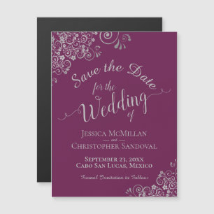 Boucles d'argent Magenta Plum Enregistrer l'aimant