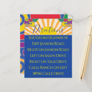 Boucles de Bat mitzvah de barres/cartes de directi
