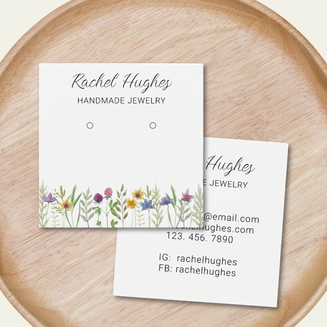 Boucles de bijoux Carte d'affichage florale (Créateur téléchargé)