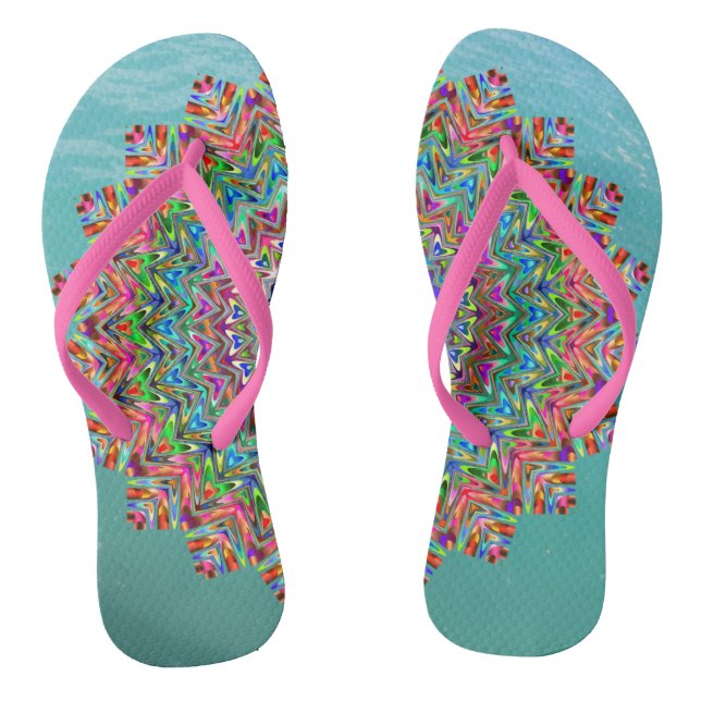 Boucles de tongs de mandala vibrantes (Semelle)