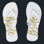 Boucles de tongs de mariée avec typographie à huil<br><div class="desc">Boucles de tongs de mariée avec typographie à huile d'or</div>