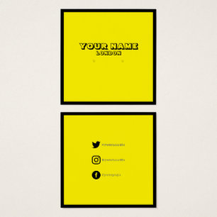 Boucles d'oreille jaune néon, carte d'affichage de