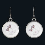 Boucles D'oreilles 30ème ou tout coeur rose Pearl Mariage Anniversair<br><div class="desc">Boucles d'oreilles personnalisées du 30e anniversaire du Mariage Pearl. Un beau cadeau pour un mari de donner sa femme ou pour une fille de donner sa mère. Les boucles d'oreilles montrent 2 ballons violets avec les noms de l'homme et de la femme et dit, "30e anniversaire mariage". Le design présenté...</div>