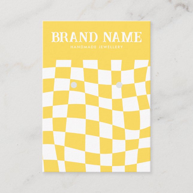 Boucles d'oreilles en gras rétro Carte d'affichage (Devant)