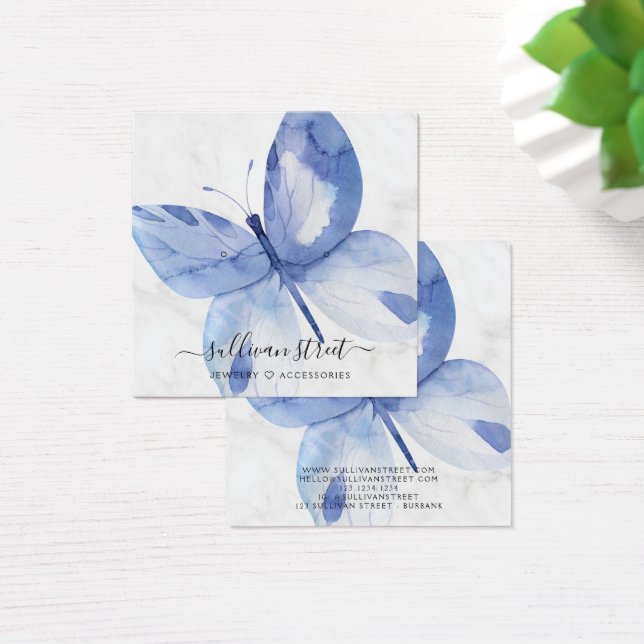 Boucles d'oreilles en marbre papillon Carte d'affi (Bureau)