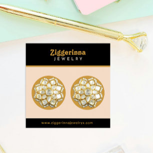 Boucles d'oreilles modernes Bijoux Carte d'afficha
