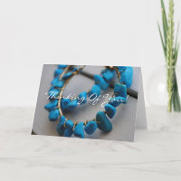 Boucles D'Oreilles Turquoise Pensant À Votre Carte