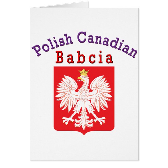 Bouclier d'aigle canadien polonais Babcia (Devant)