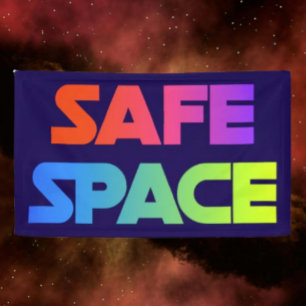 Bouclier de bannière de fierté - déclaration SPACE