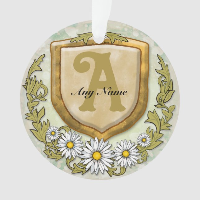 Bouclier de daisy monogramme  (devant)