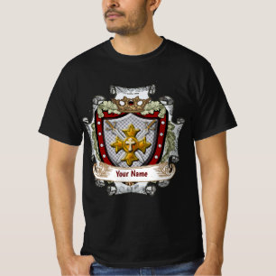 Bouclier de la victoire Nom de famille t-shirt