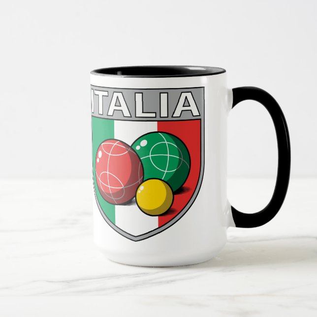 Bouclier de l'Italie Bocce tasse de sonnerie de 15 (Droite)