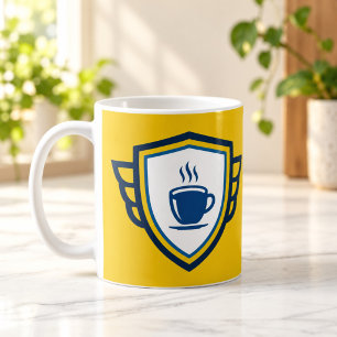 Bouclier de super-héros Café Héros Tasse Jaune