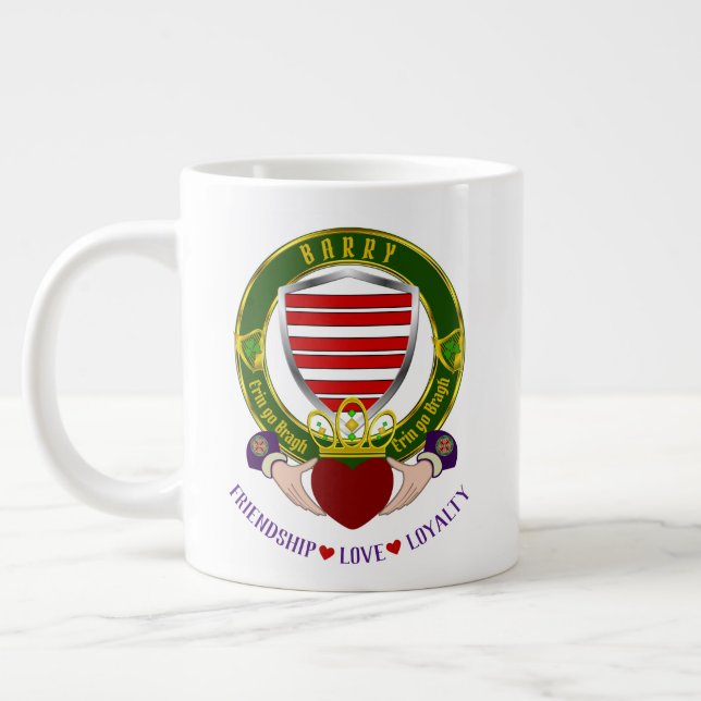 Bouclier irlandais de Barry avec la Mug de café gé (Gauche)