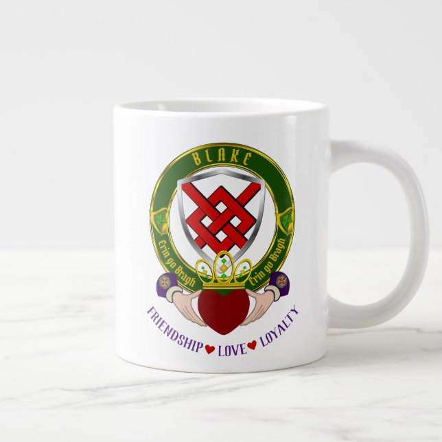 Bouclier irlandais de Blake avec Mug de café géant (Droite)