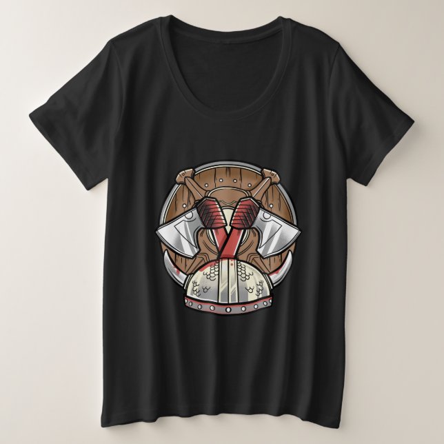 Bouclier Viking - Logo Dessin Animé (Design devant)