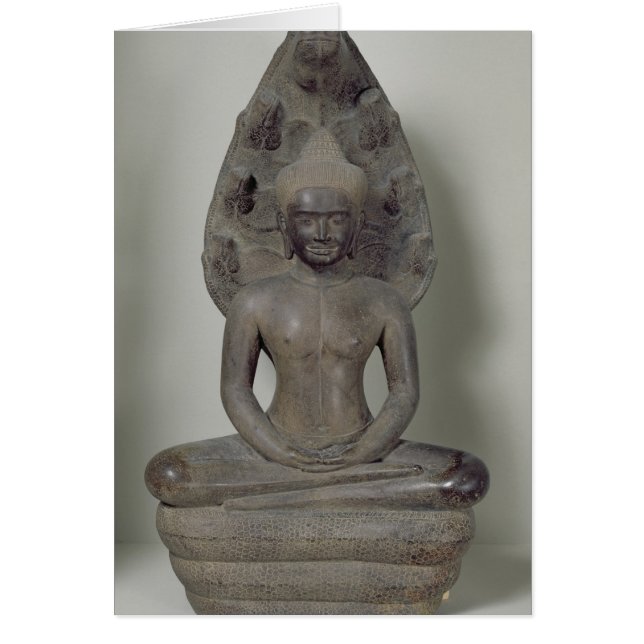 Bouddha assis dans la méditation sur la Naga, Angk (Devant)