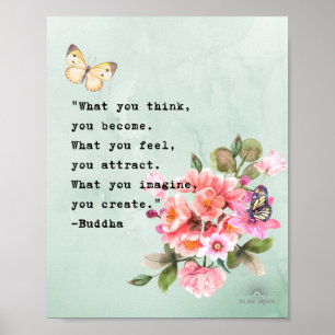 Bouddha citation poster murale