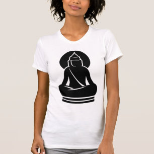 BOUDDHA DANS TOUT LE T-SHIRT BLANC NOIR