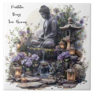 Bouddha d'aquarelle Harmonie intérieure Carreaux e